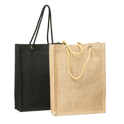Natural Jute Shopping Bag with Handle — Jute Bag Factory