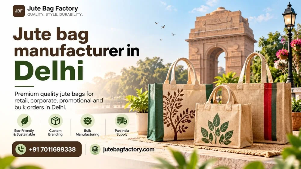 Jute bag manufacturer in Delhi — wholesale and custom printed jute bags
