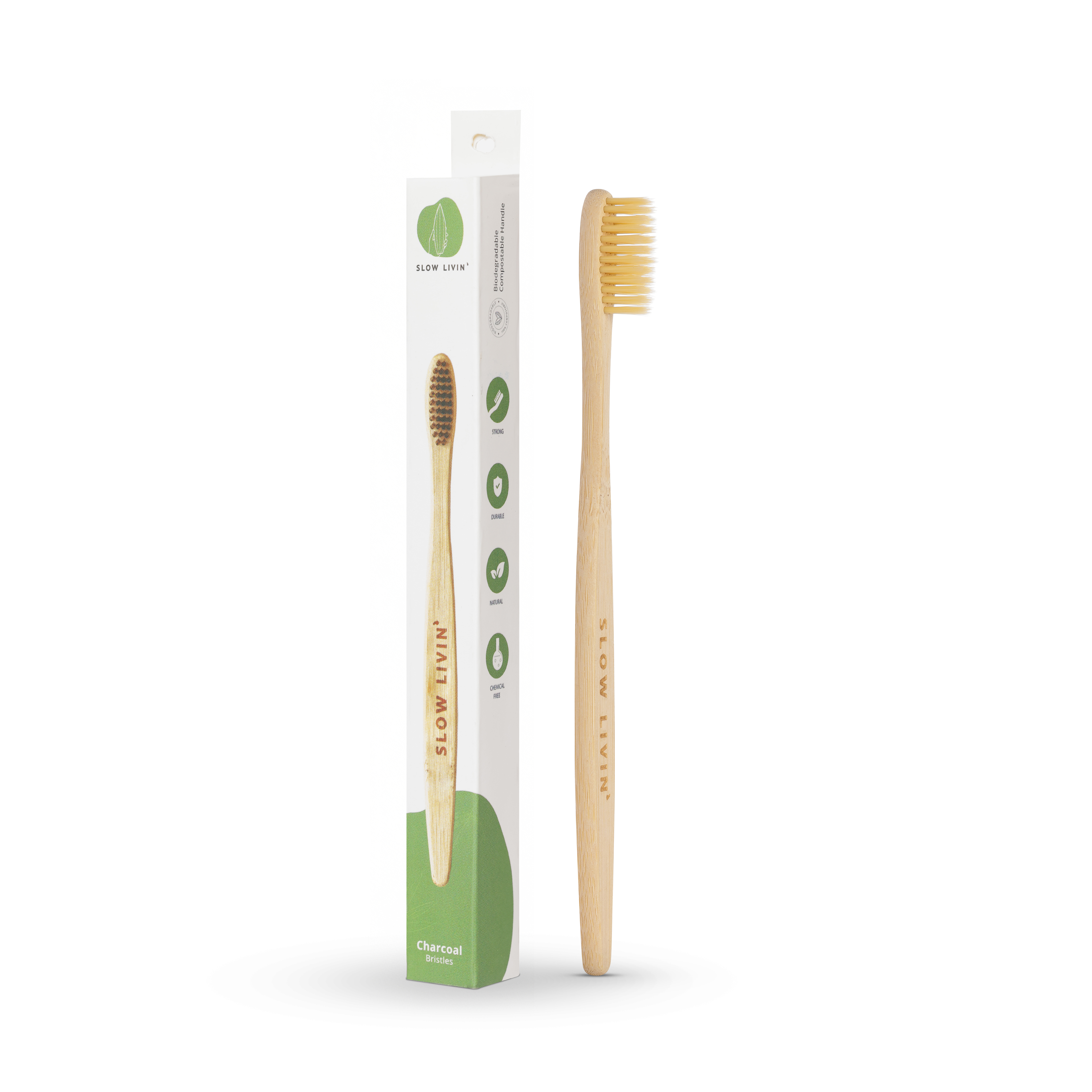 Bamboo Toothbrush - Golden Bristles — Shop online | Slow Livin